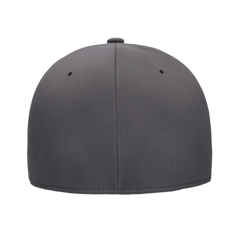 Load image into Gallery viewer, Flexfit® 180 Delta cap complements your style with effortless versatility and modern comfort. Crafted from lightweight, stretchable performance fabric in dark charcoal gray.
