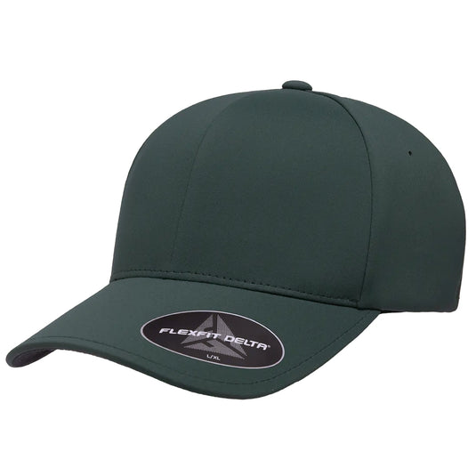 Flexfit® 180 Delta cap complements your style with effortless versatility and modern comfort. Crafted from lightweight, stretchable performance fabric in spruce forest green.