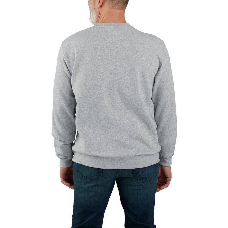 Load image into Gallery viewer, Carhartt K124 Crewneck Sweater - Heather Gray - Back
