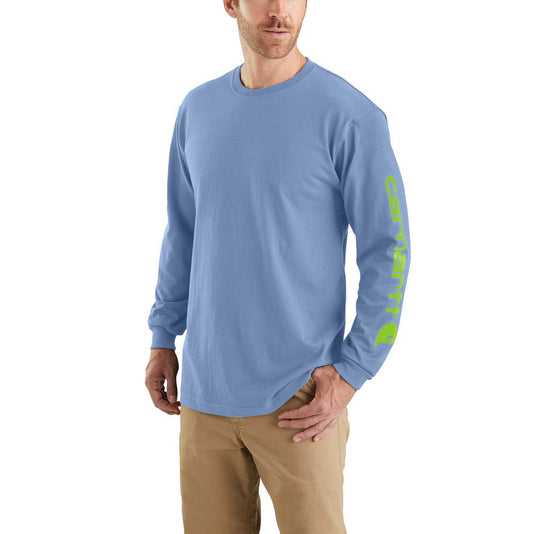 Carhartt L/S K231 Signature Logo Tee - Skystone - Front