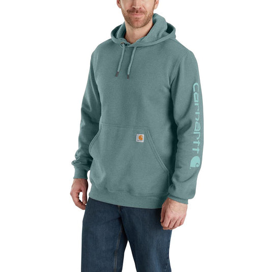 Carhartt K288 Loose Fit Sleeve Logo Hoodie - Sea Pine Heather