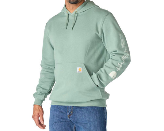 Carhartt K288 Loose Fit Sleeve Logo Hoodie - Green Slate