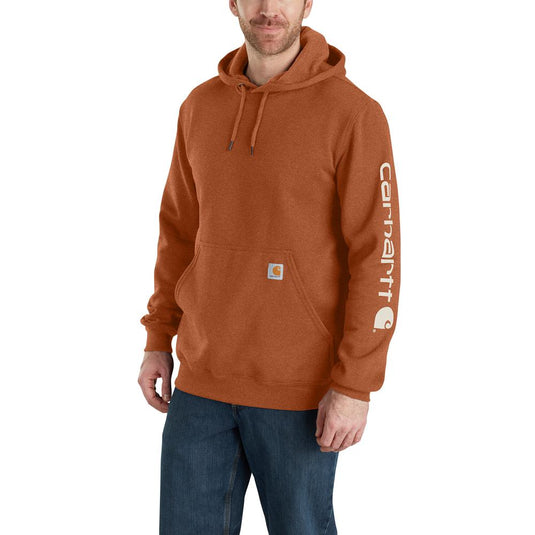 Carhartt K288 Loose Fit Sleeve Logo Hoodie - Burnt Sienna Heather
