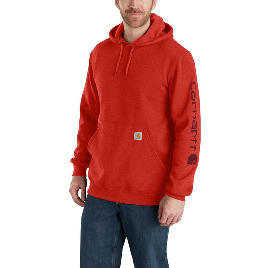 Carhartt K288 Loose Fit Sleeve Logo Hoodie - Chili Pepper Heather