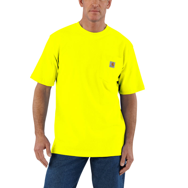 Load image into Gallery viewer, Carhartt K87 Loose Fit Heavyweight Short Sleeve Pocket Tee (High-Vis)
