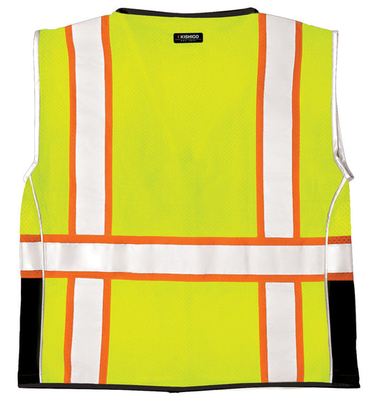 Kishigo Black Series Heavy Duty Vest Lime