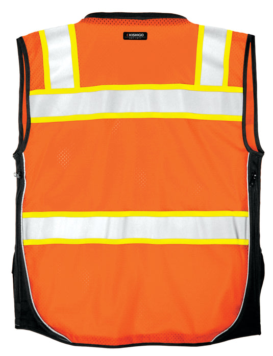 Kishigo Black Series Surveyors Vest Orange