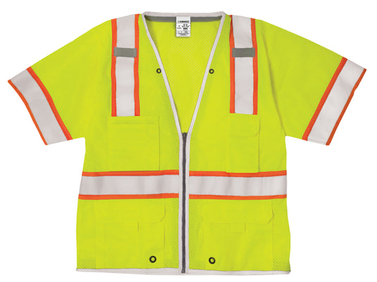 Kishigo Brilliant Series Class 3 Heavy Duty Vest Lime