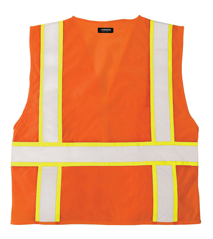 Load image into Gallery viewer, Kishigo Solid Front Mesh Back Ultra-Cool Vest Orange
