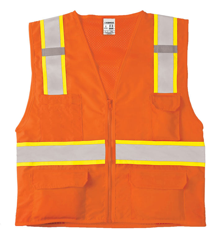 Load image into Gallery viewer, Kishigo Solid Front Mesh Back Ultra-Cool Vest Orange
