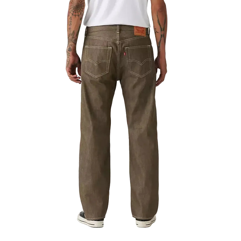 Load image into Gallery viewer, Person wearing brown jeans and a white t-shirt on a plain background
