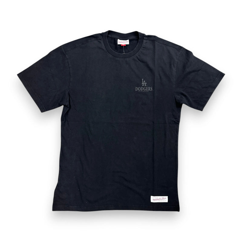 Load image into Gallery viewer, Black Dodgers shirt with the Logo ion the right chest. 
