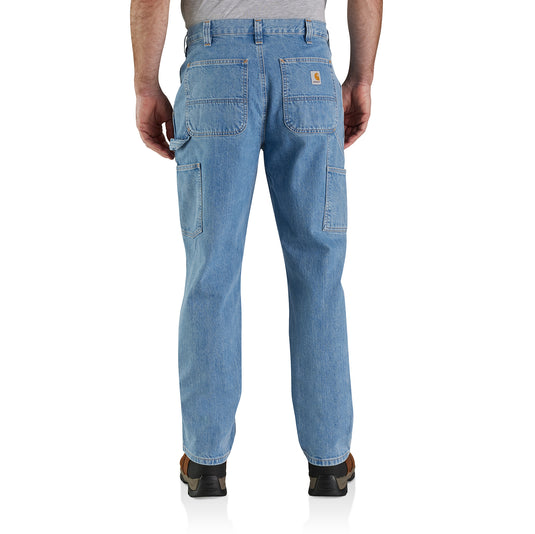 BEST SELLER - CARHARTT MEN'S UTILITY JEAN - LOOSE FIT - 100% COTTON DENIM CARPENTER PANT STYLE