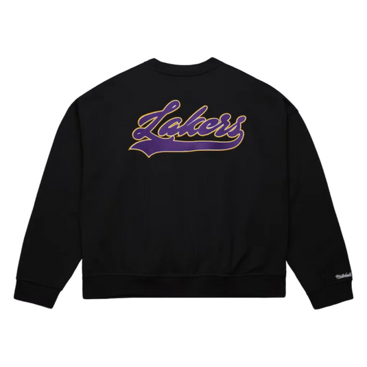 Black sweatshirt with 'Lakers' logo on a white background