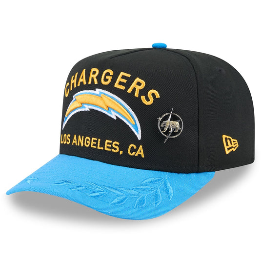 NE NFL25 Draft Chargers AF Cap - Black/OTC - Front