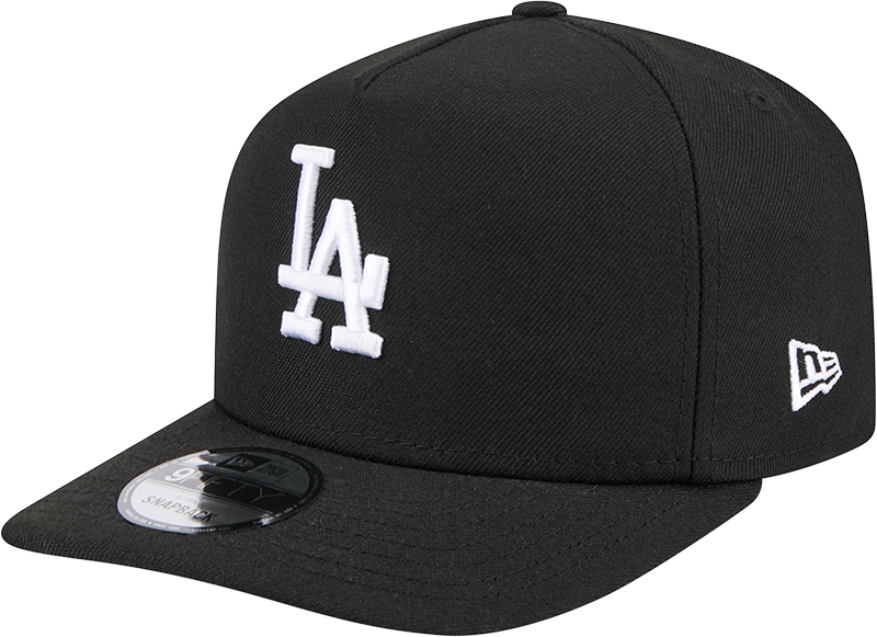 Load image into Gallery viewer, NE Basic Dodgers A-Frame Snapback - Black - Front
