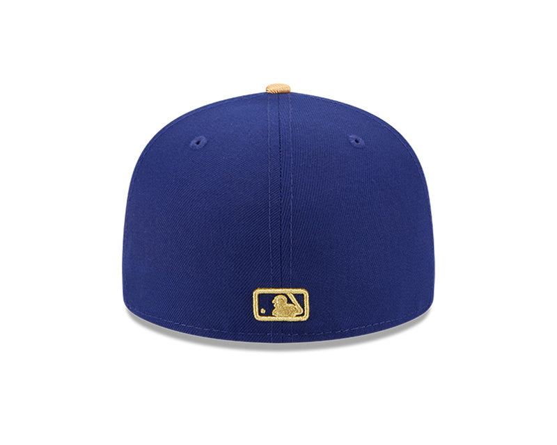 Load image into Gallery viewer, New Era Dodgers Gold Cap - Gold/OTC - Back
