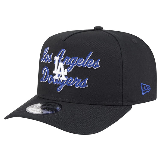 NE Dodgers Chain Stitch Snapback - Black/OTC - Front