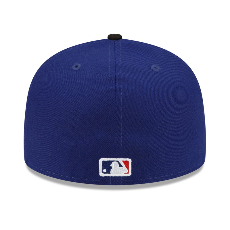 Load image into Gallery viewer, Blue baseball cap with MLB logo on a white background
