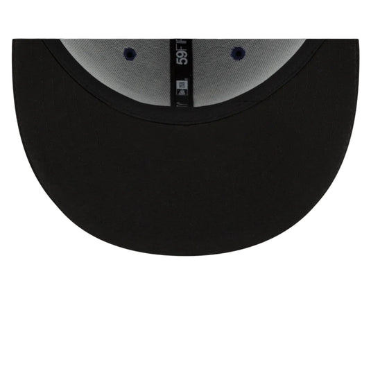Black under-visor with a visible brand logo on a white background