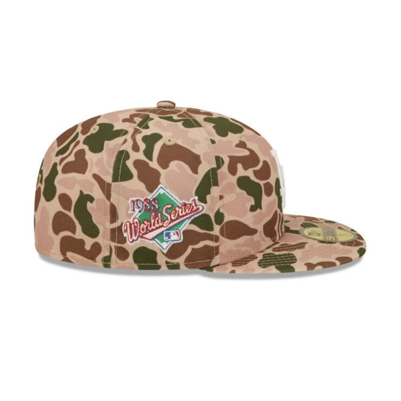 Load image into Gallery viewer, Camouflage baseball cap with World Series patch on a white background
