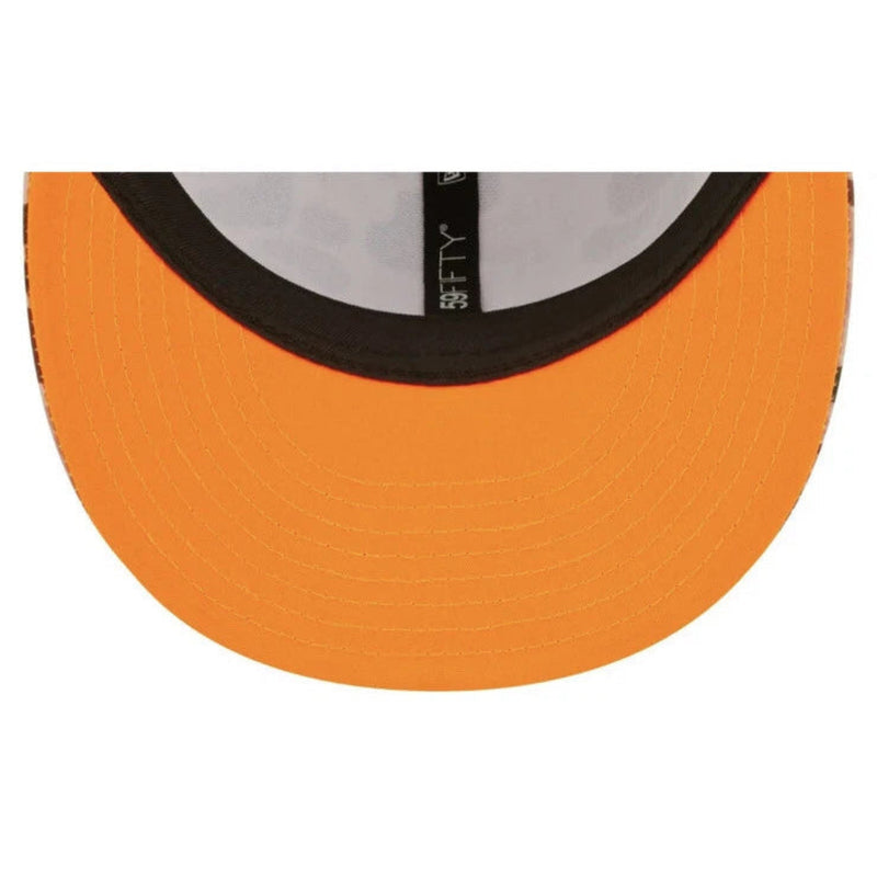 Load image into Gallery viewer, Close-up of an orange under-visor with a black rim on a white background

