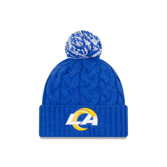 New Era Women's Rams Cozy Cable Knit Beanie - Team (OTC)