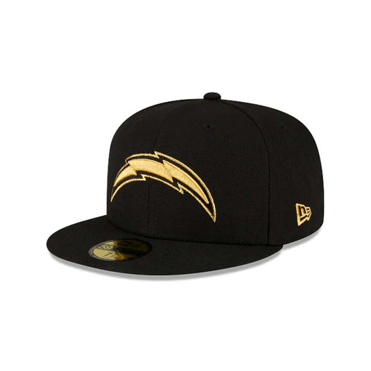 New Era Gold Metallic Chargers Cap - Black/Gold