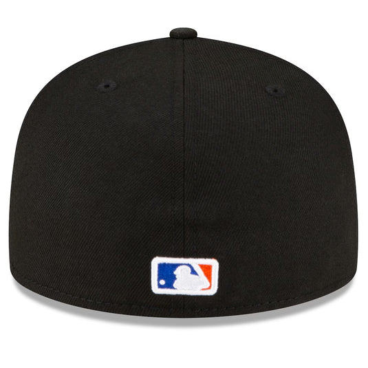 The back of a New Era NY Mets Alt2 Game Cap with the MLB logo on the bottom center. 