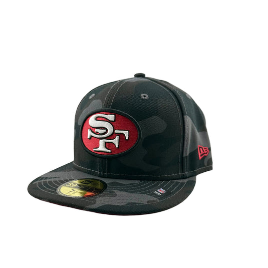New Era 49ers D3 Camo Cap - Black Camo