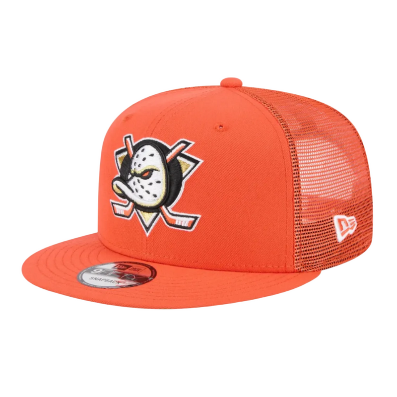 Load image into Gallery viewer, Orange Ducks cap with a logo on a white background
