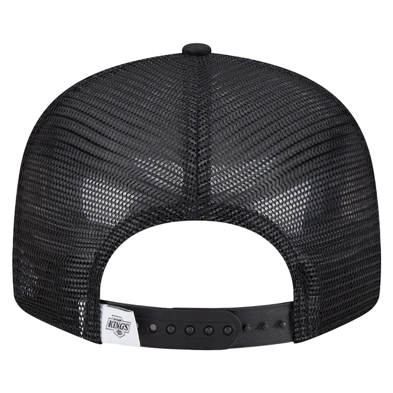 Load image into Gallery viewer, Black mesh cap with a white Kings patch on a white background
