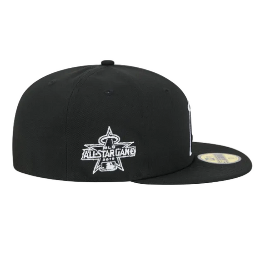Black cap with a black and white All Star Game patch on a white background