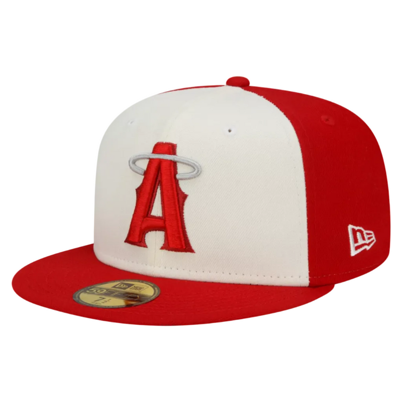 Load image into Gallery viewer, Red and white baseball cap with a logo on a white background
