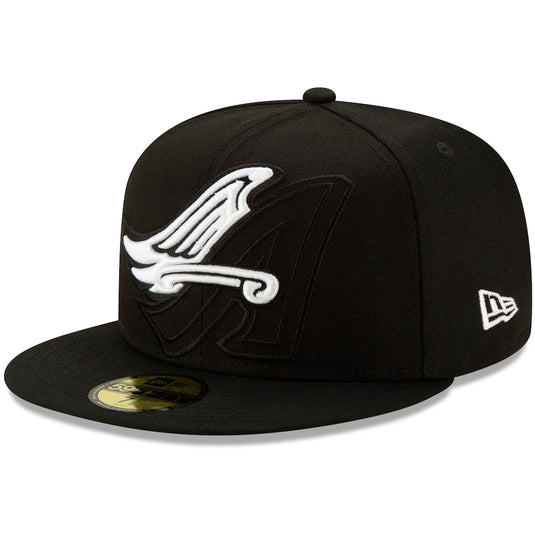 Black Angels cap with white logo on a white background