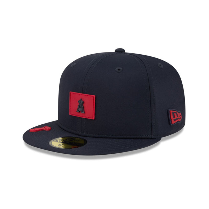 Load image into Gallery viewer, Navy blue Angels cap with red logo patch on a white background

