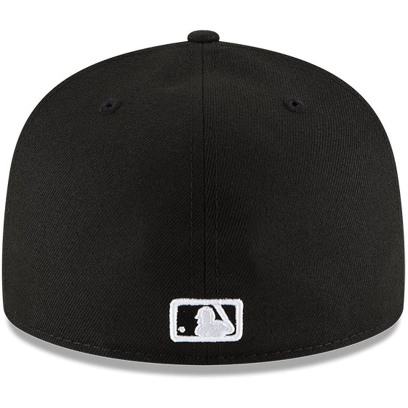 Load image into Gallery viewer, Black baseball cap with a white logo on a white background
