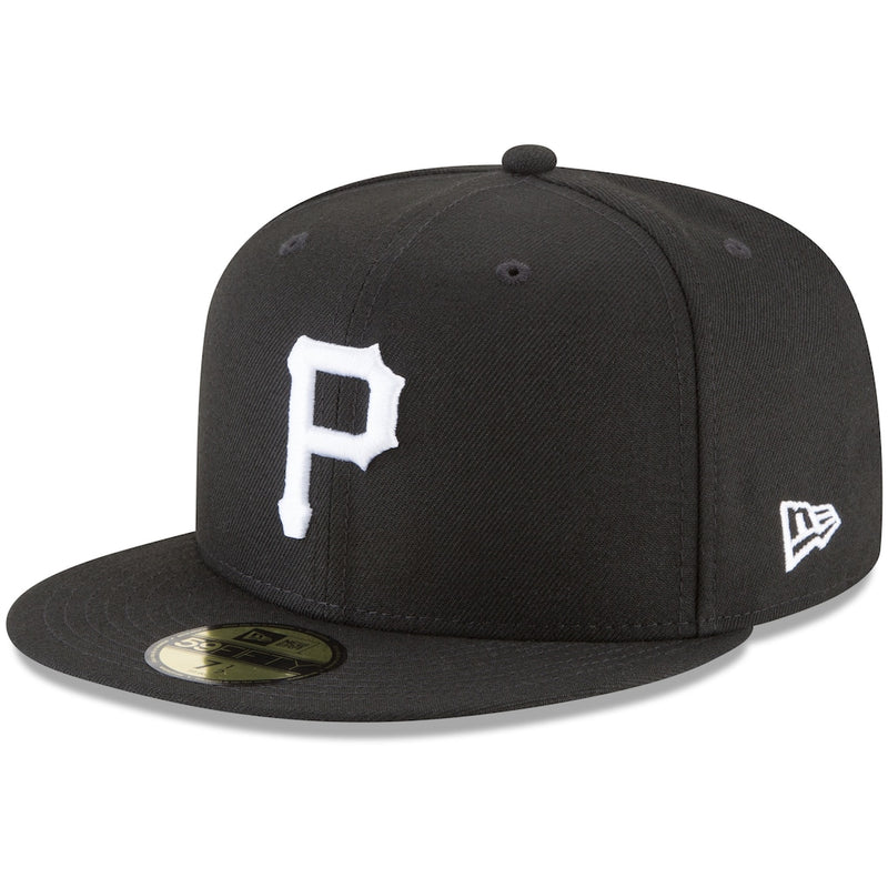 Load image into Gallery viewer, Black Pirates cap with a white logo on a white background
