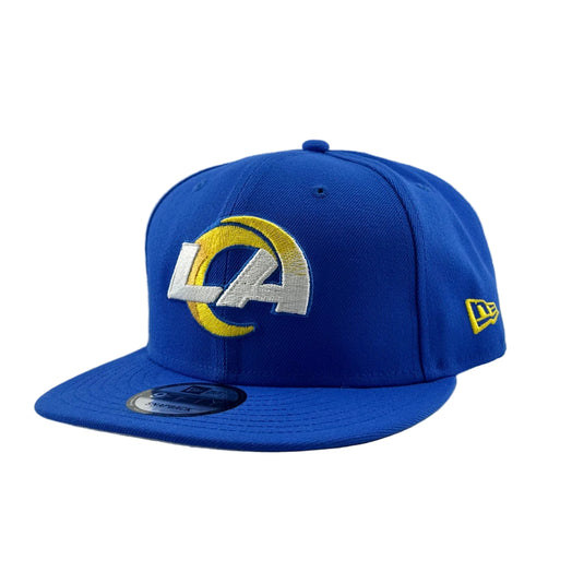 Blue cap with LA Rams logo. Snapback closure