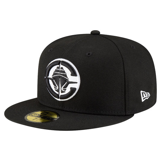 Black Clippers cap with white logo and New Era branding on a white background