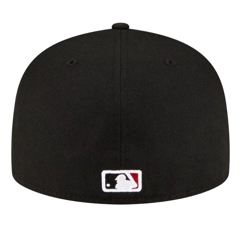 Load image into Gallery viewer, Black baseball cap with MLB logo on a white background
