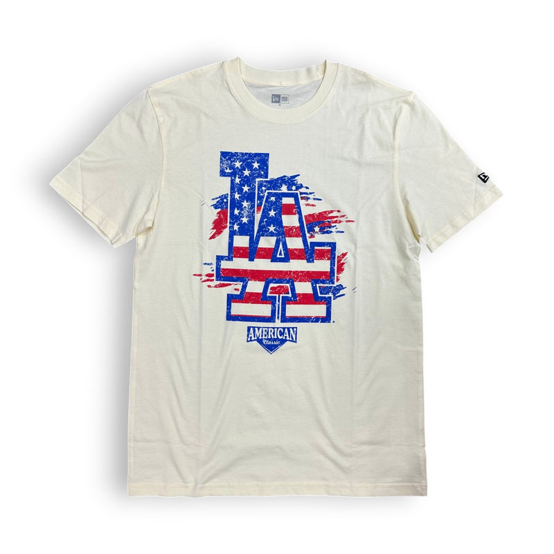 Load image into Gallery viewer, Chalk white t-shirt with a graphic design on a white background
