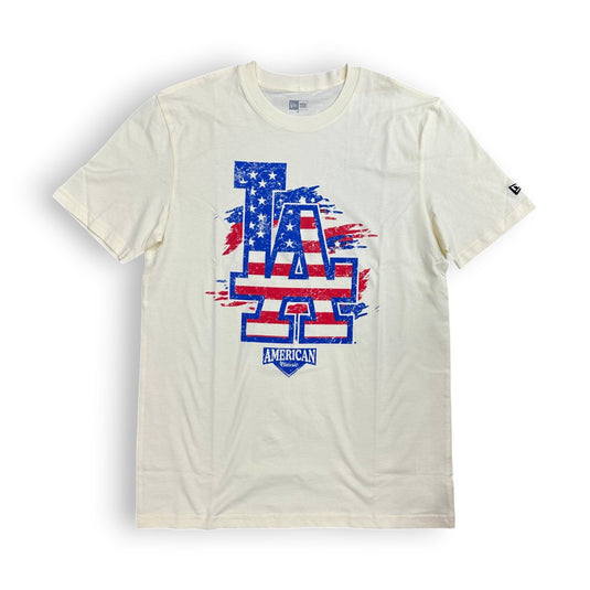 Chalk white t-shirt with a graphic design on a white background