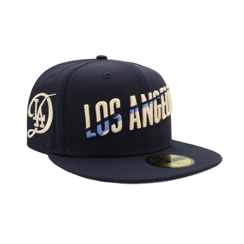 Load image into Gallery viewer, Navy blue cap with 'Los Angeles' and logo on a white background
