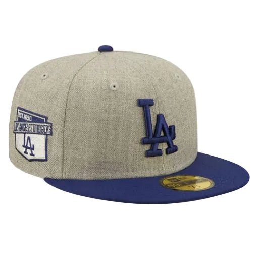 Load image into Gallery viewer, Baseball cap with LA Dodgers logo and a side patch on a white background
