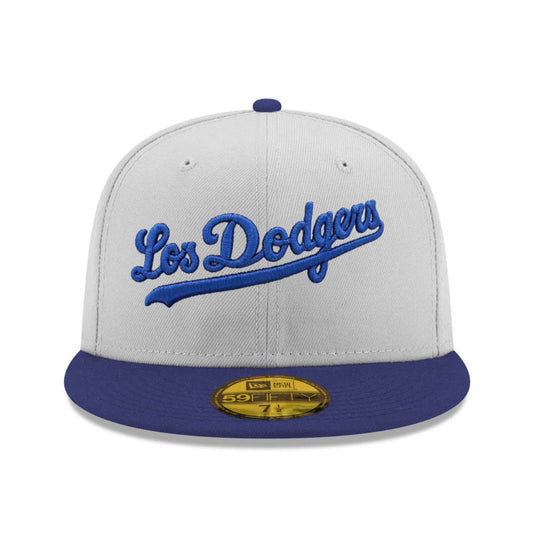 Los Angeles Dodgers cap with blue and gray design on a white background