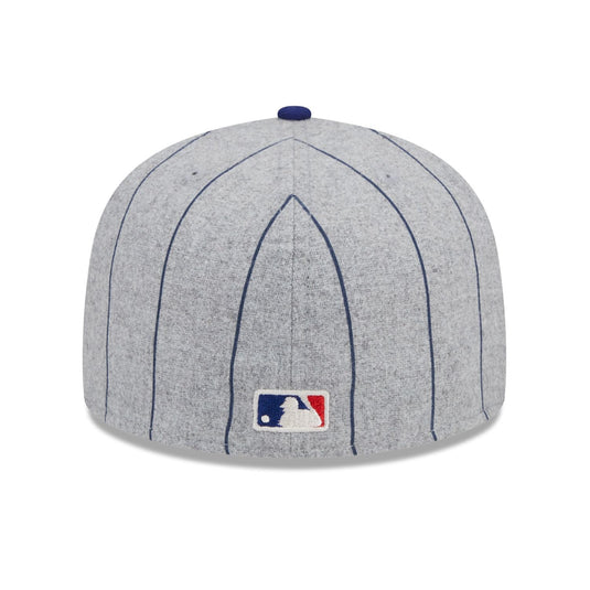 Gray baseball cap with MLB logo on a white background