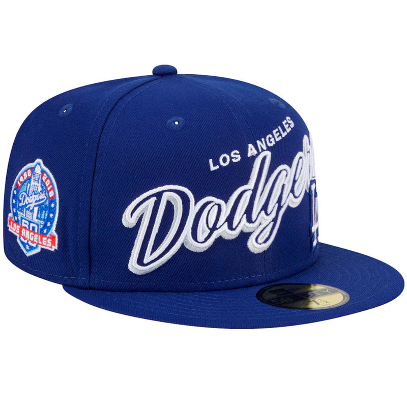 Load image into Gallery viewer, Blue Los Angeles Dodgers cap with white text on a white background
