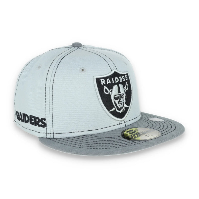Load image into Gallery viewer, Light gray cap with Raiders logo on a white background
