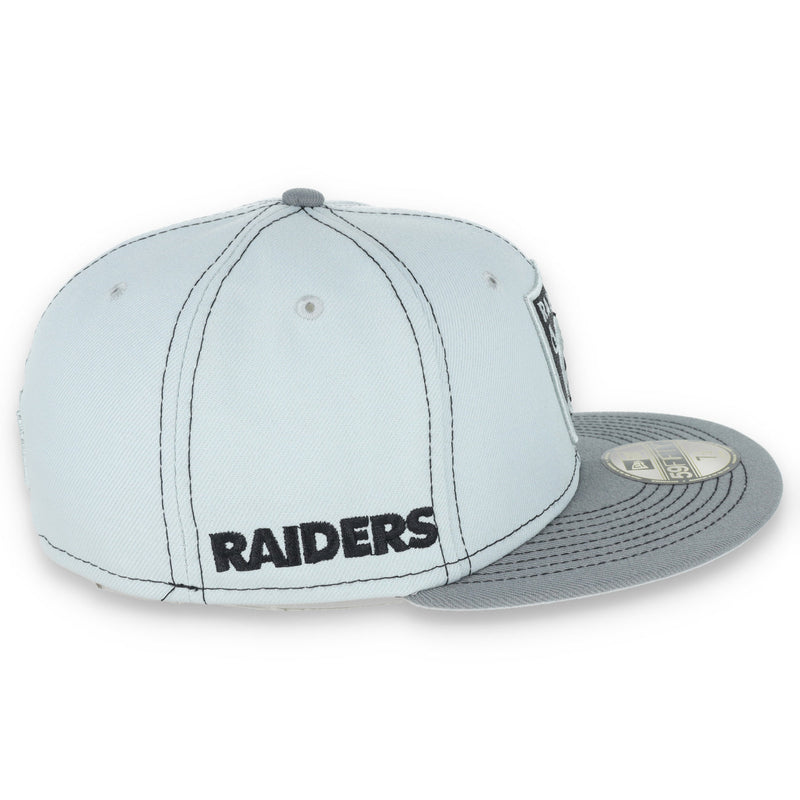 Load image into Gallery viewer, Light gray cap with 'RAIDERS' text on a white background
